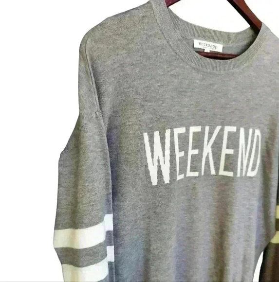 EUC Workshop "Weekend" Gray Lightweight Sweater - Picture 2 of 5